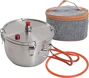 Camping Pressure Pot - Stove Top Pressure Cooker | Multi-Function Stove Cooking Pot Outdoor Cookware for Induction Cooker