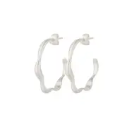 Audrey Earrings in Silver with Matt Finish - Elegant & Timeless Jewellery in Australia
