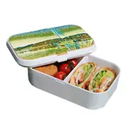 Lunch Box Food Container Snack Picnic Authentic Wood Strap Cutlery Dreamland