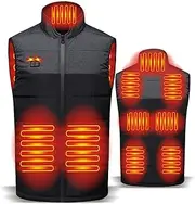 [Panngu] Heated Vest Men Women L, Updated Version Heated Jacket with Heating - USB Heat Vest (No Battery), black, L