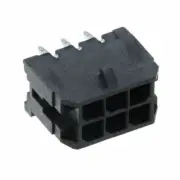 Pack of 4 0430450612 Connector Header Through Hole 6 position 0.118" (3.0...