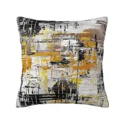 Abstract Art Black and Gold Throw Pillow Covers 18 X 18 Inch Pillow Case for 10