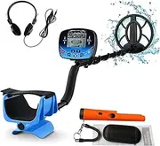 Metal Detectors, Metal Detector Underground Professional Depth Search Finder Gold Detector Treasure Detecting Pinpointer Waterproof Coil for Beach/Gold Hunting(As Photo)