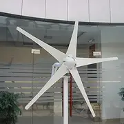 Wind Turbine Generator with 3/5 Blade, Small Wind Power Turbine, Windmill Generator Kit with Charge Controller for Home, for Charging Boats, Terraces (Color : Five leaves, Size : 12v-200w)