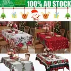 Xmas Party Decoration Christmas Tablecloth Table Rectangle Printed Fabric Cover