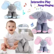 Peek-a-boo Soft Elephant Plush Doll Baby Kids Singing Stuffed Animal Toy Gift