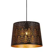 Ipil Black Tapered Laser Cut Pendant - Victorian Flower