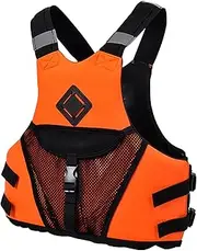 Life Jackets Adults, Reflective Tape Design Buoyancy Aids Comfortable Regular/Breathable Mesh Pocket Swim Vest Lightweight Sports for Kayak Fishing Snorkel Diving Fishing,XL,Orange