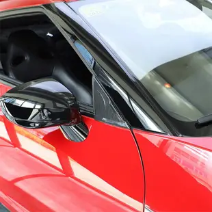 NISSAN 真正的碳纖維汽車造型 A 柱貼紙前窗三角蓋飾條適用於日產 GTR R35 2008-2016 配件零件套件