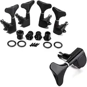 Mikinona Bass Guitar Tuning Pegs Keys 4pcs Machine Heads with Screws Ferrules for 2l2r Mounting Acoustic Electric 4 String Bass Tuner