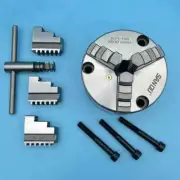 Front Mount Mini Lathe Chuck 3 Jaw 100mm Self-Centering K11-100 Manual Scroll