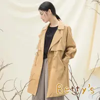 在飛比找momo購物網優惠-【betty’s 貝蒂思】雙盤釦長版大衣外套(卡其)