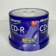 MEMOREX Music CD-R 50 PK pack Spindle 52X 700MB 80min Blank CD BRAND NEW SEALED