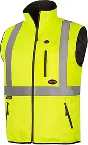 [PIONEER] Heated Safety Vest - Men & Women's Heated Vest, Hi-Vis & Black - StarTech Reflective Tape (Battery Pack Not Included)