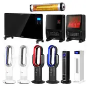 Spector Electric Heater Portable Fast Heating Tower Heaters Remote Control Timer