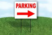 PARKING RIGHT ARROW RED PARKING LOT Yard Sign ROAD SIGN with stand