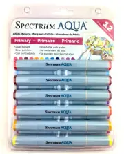 Spectrum Aqua PRIMARY Markers - 12 pc - Double Sided - Standard / Fine Tip