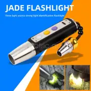 Rechargeable UV 365nm 395nm LED Flashlight For Gem Jade Jewelry Detection Lamp