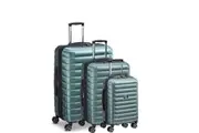 Delsey Shadow 5.0 Hardside 3 Piece (55, 66, 75) Spinner Suitcase Set Green