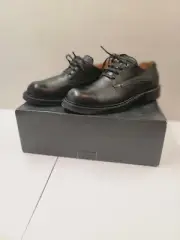 Diesel Mens "JACK" BLACK SHOES NEW LEATHER US Sz 9 Heavy Duty Shoe Built To Last