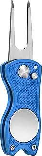 Mile High Life All Metal Foldable Golf Divot Tool with Pop-up Button & Magnetic Ball Marker (Multi-Colors/Shape)