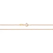 Girls 9ct Rose Gold 1mm Wheat Spiga Chain Necklace