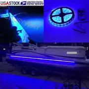 16.4 ft UV / Blue LED Strip Light Night Fishing Ultraviolet Boat WHITE PCB