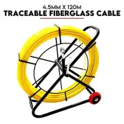 120M×4.5MM Fish Tape Puller Fiberglass Wire Cable Running Duct Rodder