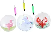Toyvian Funny Beach Balls Inflatable Water Balloons 30cm PVC Play Balls for Throwing Catching Kicking Random Style