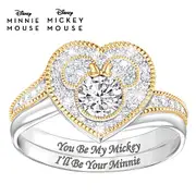 Disney Mickey Mouse And Minnie Mouse Stacking Ring Set
