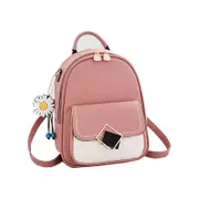 Nevenka Teenager Mini Backpack Leather Casual Travel Backpacks-Pink