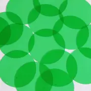 Sequin 2" Round Shape Vinyl Go Go Trans Green. Made in USA