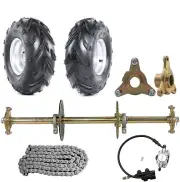 810mm Rear Axle Kit 7" Wheels 428 Sprocket 3 Stud Hub for Trike Quad ATV Go kart