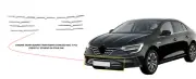 FOR RENAULT MEGANE IV 2021+ NEW FRONT BUMPER FENCE SET CHROME PLATED 7 PCS (for: Renault)