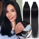 Deluxe Blue Tape in 100% Remy Human Hair Extensions Seamless Skin Weft Blonde AU