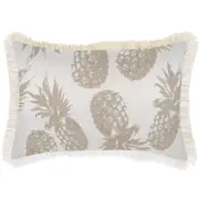 Cushion Cover-Coastal Fringe-Pineapples Beige-35cm x 50cm