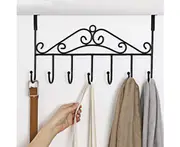 Over Door Hanger with 7 Hooks,Metal Over the Door Towel Hook