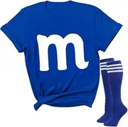 [YOKVAN] Womens Easy Costumes M T-Shirts Halloween Team Groups Chocolates Candy Costume Tops