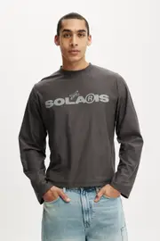 [Cotton On Men] Cotton On Men - Cropped Long Sleeve T-Shirt - Faded slate/solaris fade L FADED SLATE/SOLARIS FADE