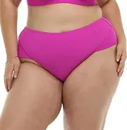 [Body Glove] Women's Coco Plus High Waist Bikini Bottom Swimsuit, Available in Sizes 1x,2X,3X