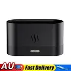 Portable Mute Flame Light Humidifier Aroma Diffuser for Home Office (Black) HOT