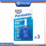 3 x Permatex All-Purpose Medium Strength Threadlocker Blue Carded 10ML
