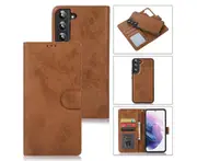 Detachable Wallet Phone Case for Easy Portability (Brown), Flip Case for Samsung Galaxy S23 Plus