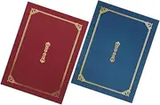 HOMSFOU 2pcs Certificate Folder with Foil Design Elegant Graduation and Citizenship Certificate Holder Stylish Document Presentation Case for Award and Diploma Display