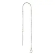 925 Sterling Silver U Threader Ear Wires 2pcs #5207-3