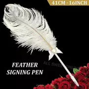 White Feather Signing Pen With Gift Box Wedding Supplies Ballpoint Writing Pen