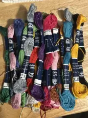 DMC Brand Lot of 25 Skeins 100% Cotton Embroidery Floss