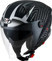 KYT D-City Lucent, open face helmet , color: Matt Black/Grey/Silver , size: M