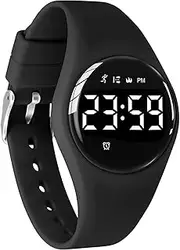 Digital Activity Tracker Watch, Water Resistant Non-Bluetooth LED Fitness Tracker Calorie, Distance, Step Count, Vibrating Clock, Stopwatch Rechargeable Pedometer Watch for Kids Adults No APP Needed