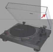 Lid bump stops for Akai Pro BT500 BT-500 turntable rubber dust cover
